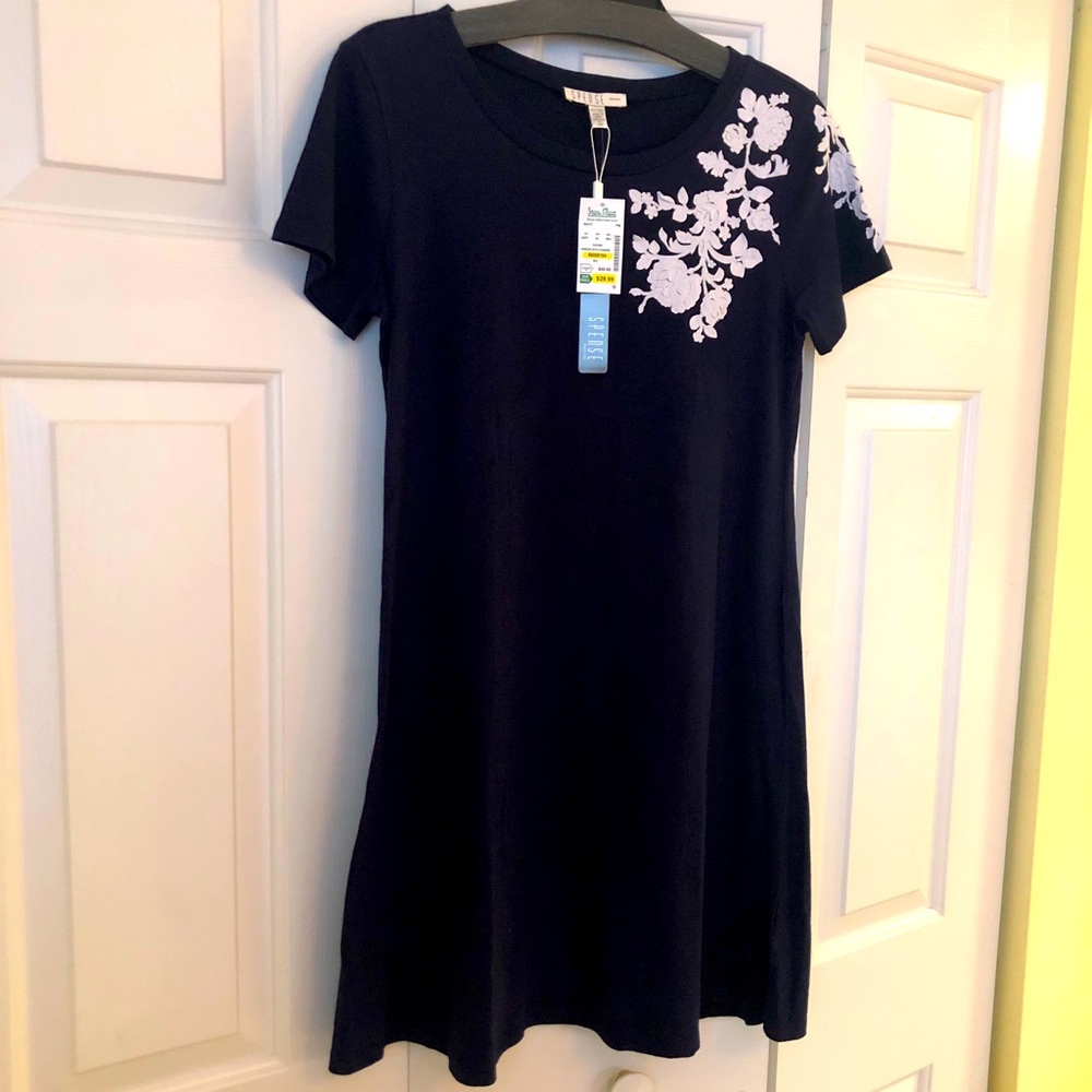 Spense navy dress, size petite medium